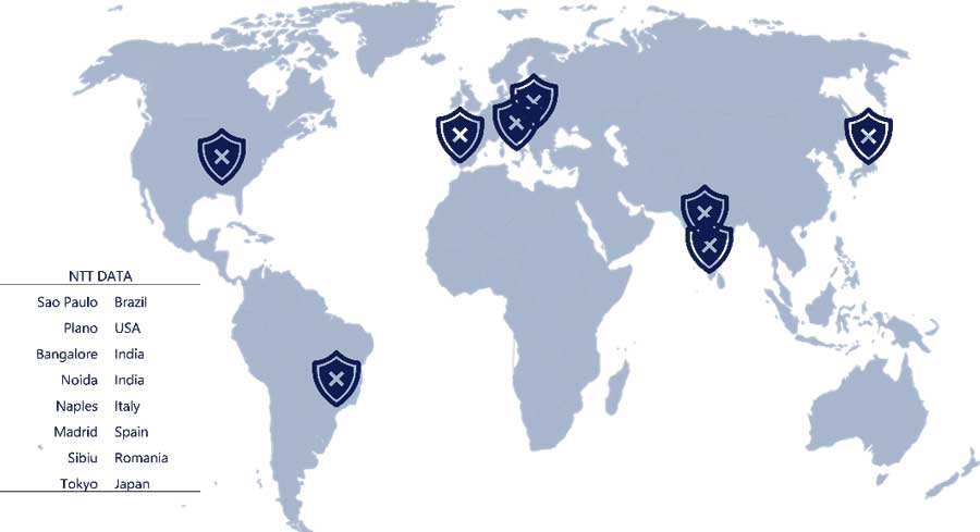 Fig. 4: NTT DATA's security operations bases