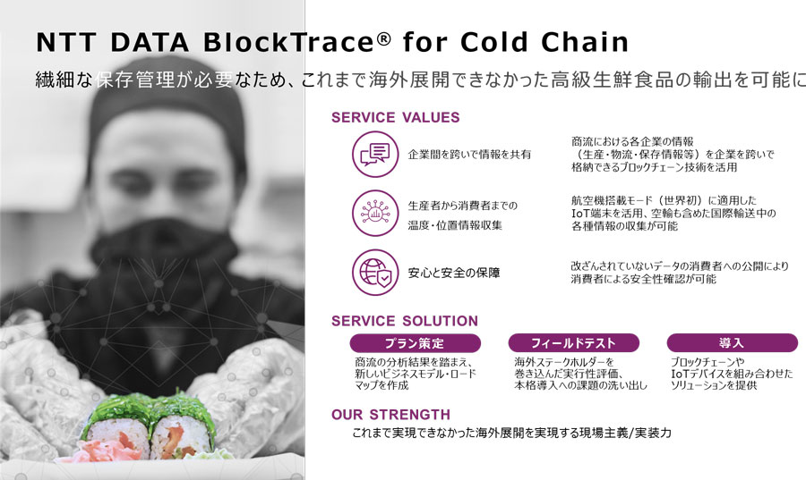 図2： BlockTrace for Cold Chainの場合のサポートメニュー