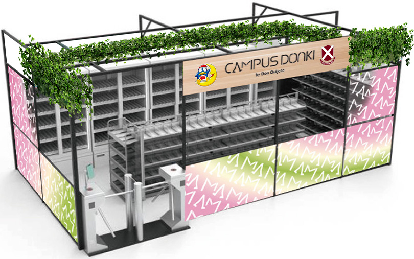 AI技術を活用したウォークスルー決済店舗「キャンパスドンキ」、桃山