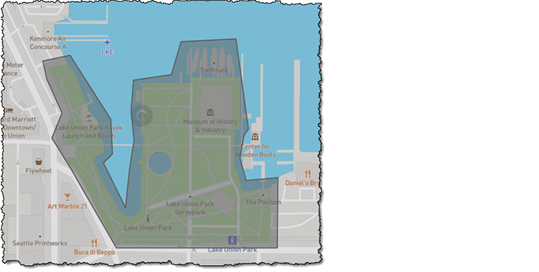 図2:AWS Location Serviceのジオフェンス