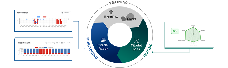 図2：Citadel AI社のソリューション「Citadel Radar」と「Citadel Lens」