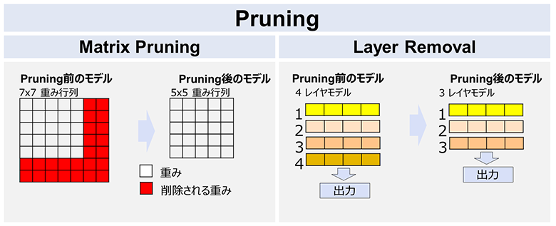 図2：Pruning（枝刈り）手法のイメージ