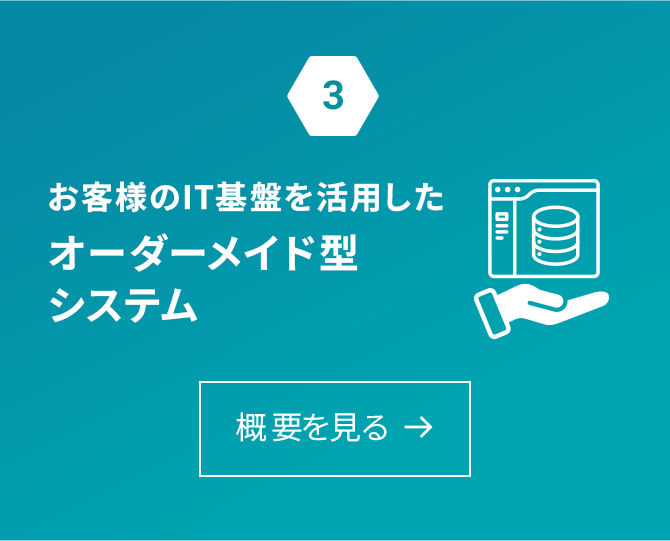 お客様のIT基盤を活用したオーダーメイド型システム