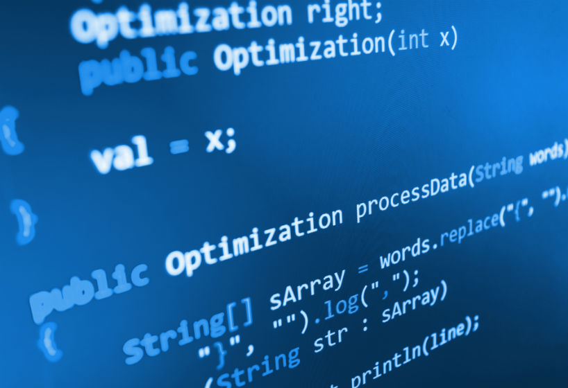 Programming code abstract screen