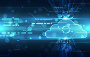 Abstract cloud technology background